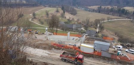 Gradbišče nadvoza na Cesti svobode